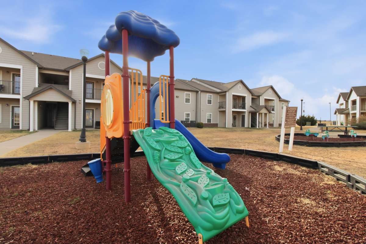 Community playground at Rose Meadows Apartments in Levelland, Texas