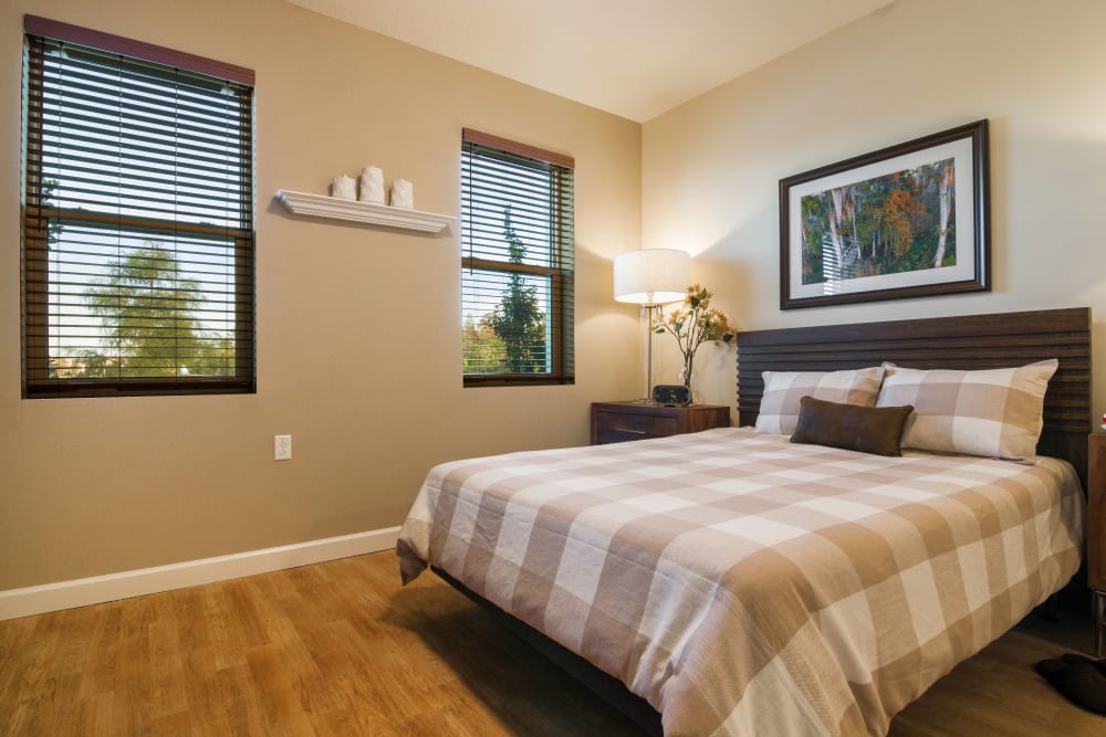 A resident bedroom at CERTUS Premier Memory Care Living.