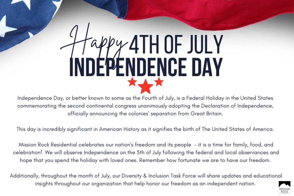 July 4th - Independence Day Celebration