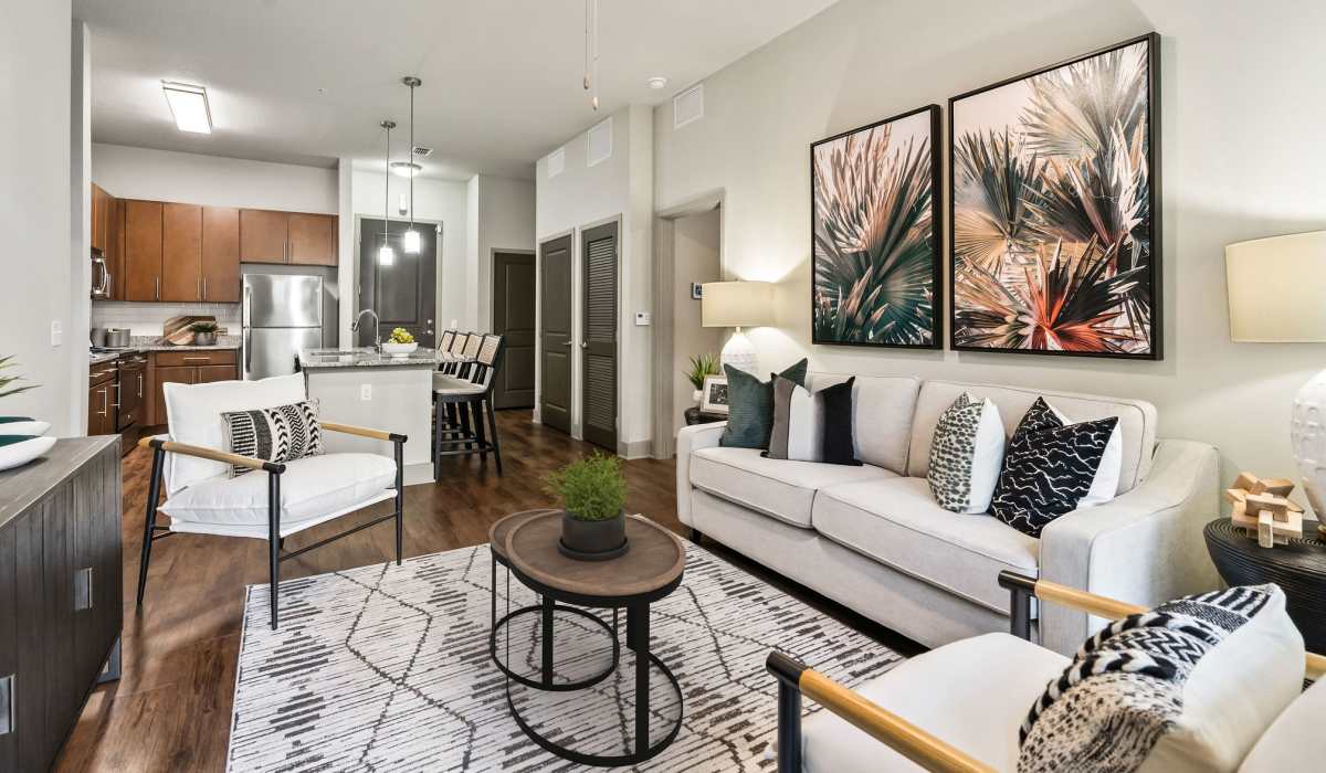 Model living room at Circa at Fishhawk Ranch in Lithia, Florida