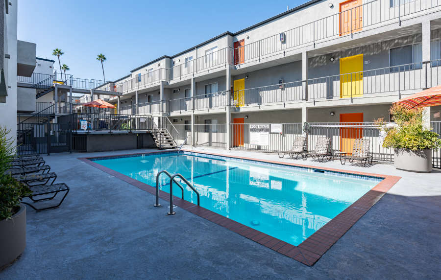 Swimming pool at Legacy at Westglen in Glendale, California