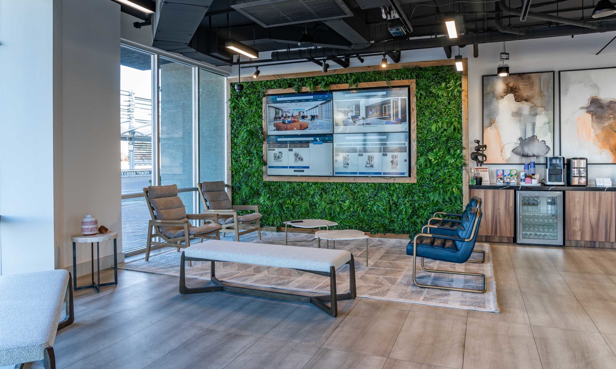 Spacious resident clubhouse at Tempe Metro in Tempe, Arizona