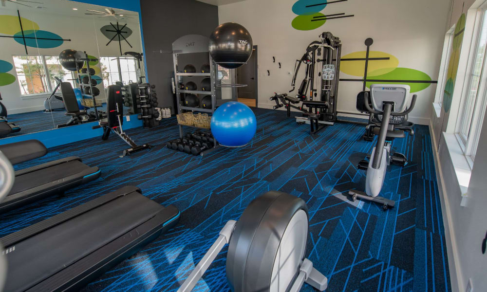 Gym at Center 301 Apartments in Belton, Missouri