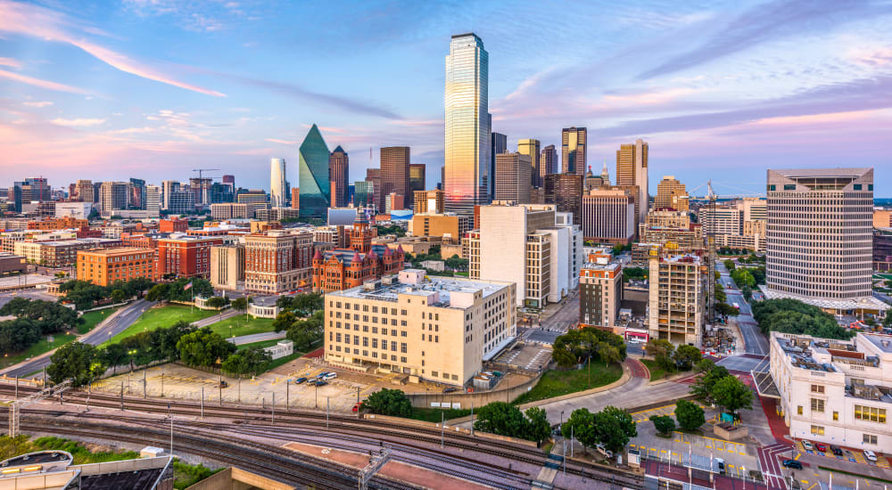 View of skyline near Valley Estates in Richardson, Texas