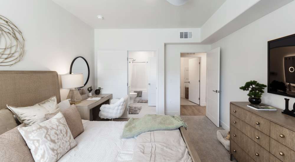 Modern bedroom at Continuum Apartments in Las Vegas, Nevada