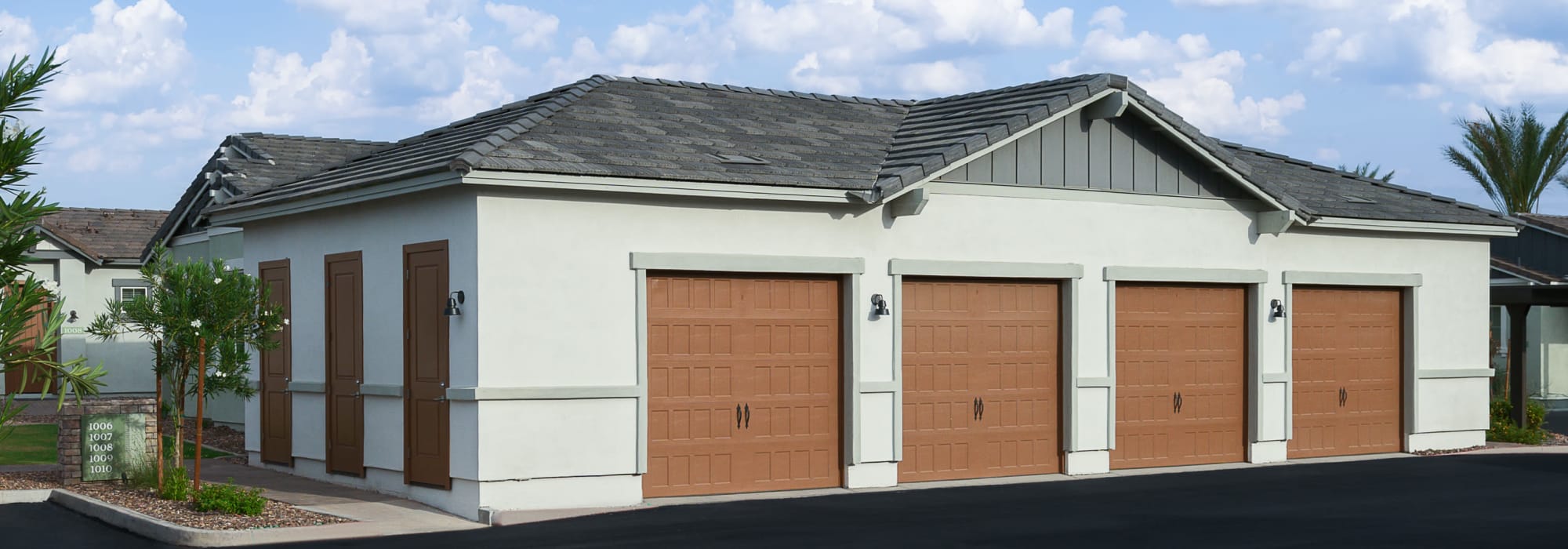 Garages at Arrebol Villas in Goodyear, Arizona 