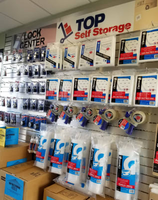 Packing supplies available at Top Self Storage in West Palm Beach, Florida