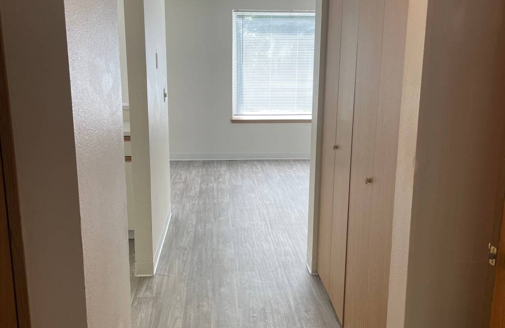 Hallway closet at Cambridge Apartments