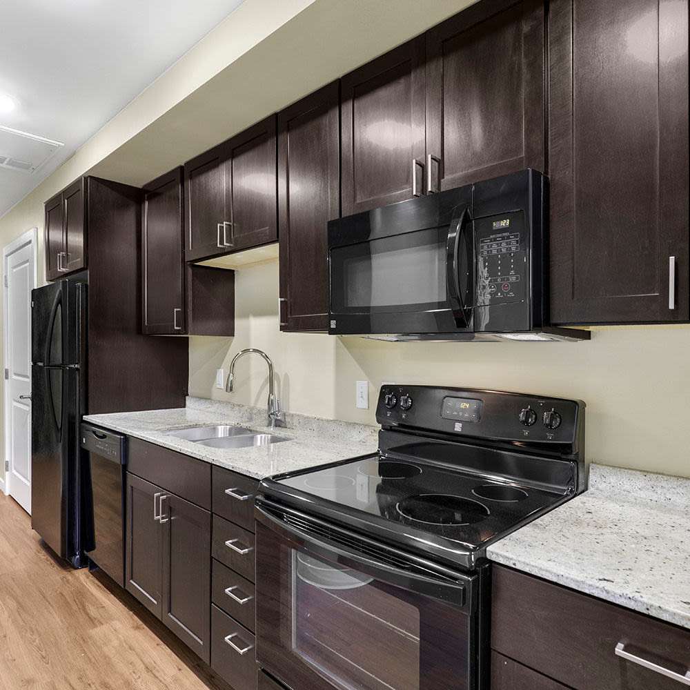 Kitchen with cabinetry at 430 Oak Grove in Minneapolis, Minnesota