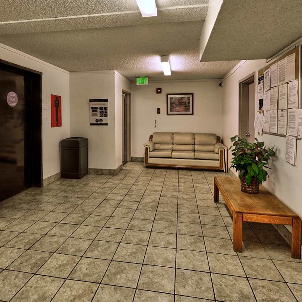 Community lobby at Carondelet in Los Angeles. CA