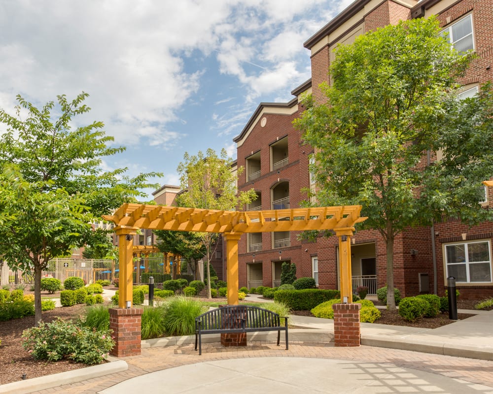 Courtyard outside of 17 Barkley in Gaithersburg, Maryland