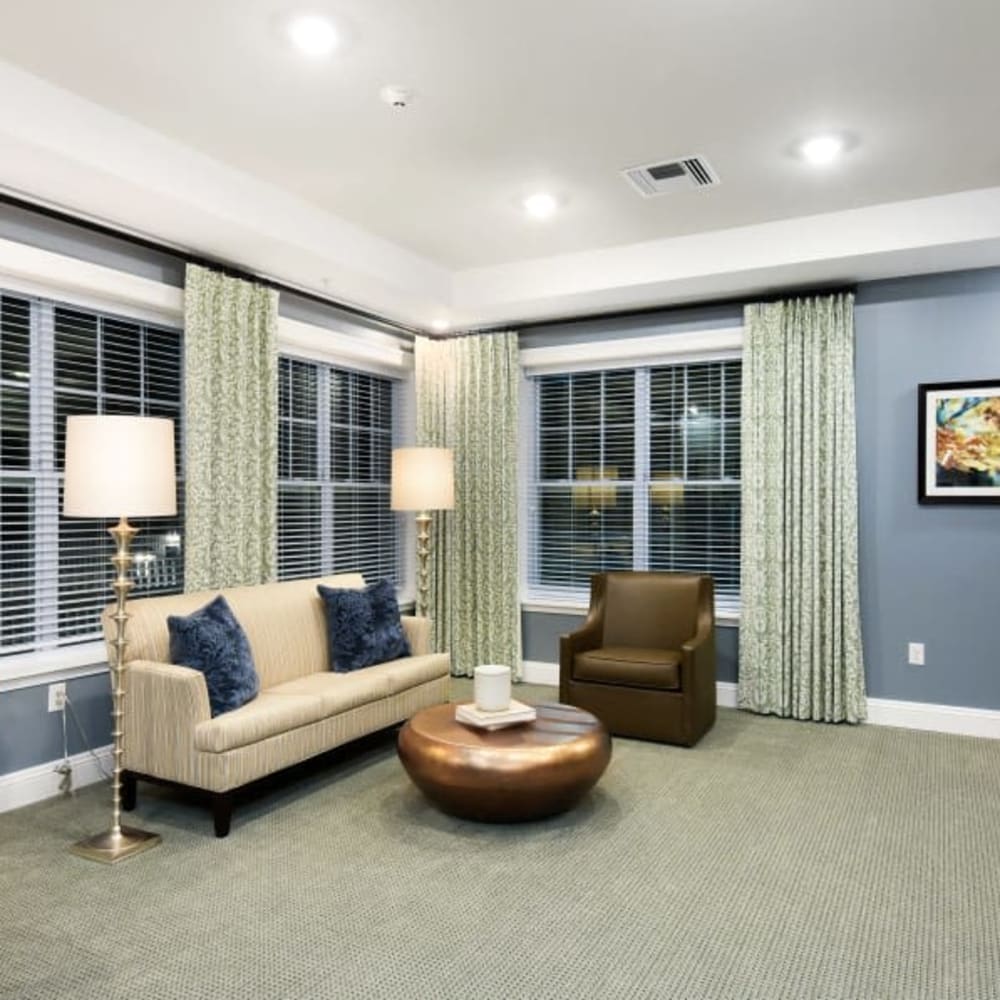 Living room at Anthology of Rochester Hills in Rochester Hills, Michigan