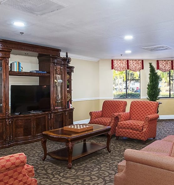 A view into the beauty and comfort our senior living community provides here at Grand Villa of Dunedin in Florida