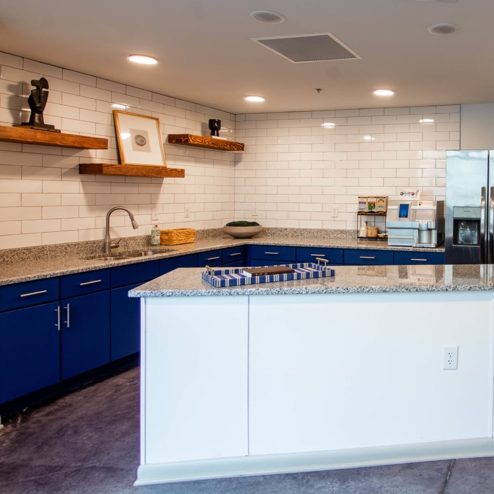 Resident clubroom kitchen at Innslake Place in Glen Allen, Virginia