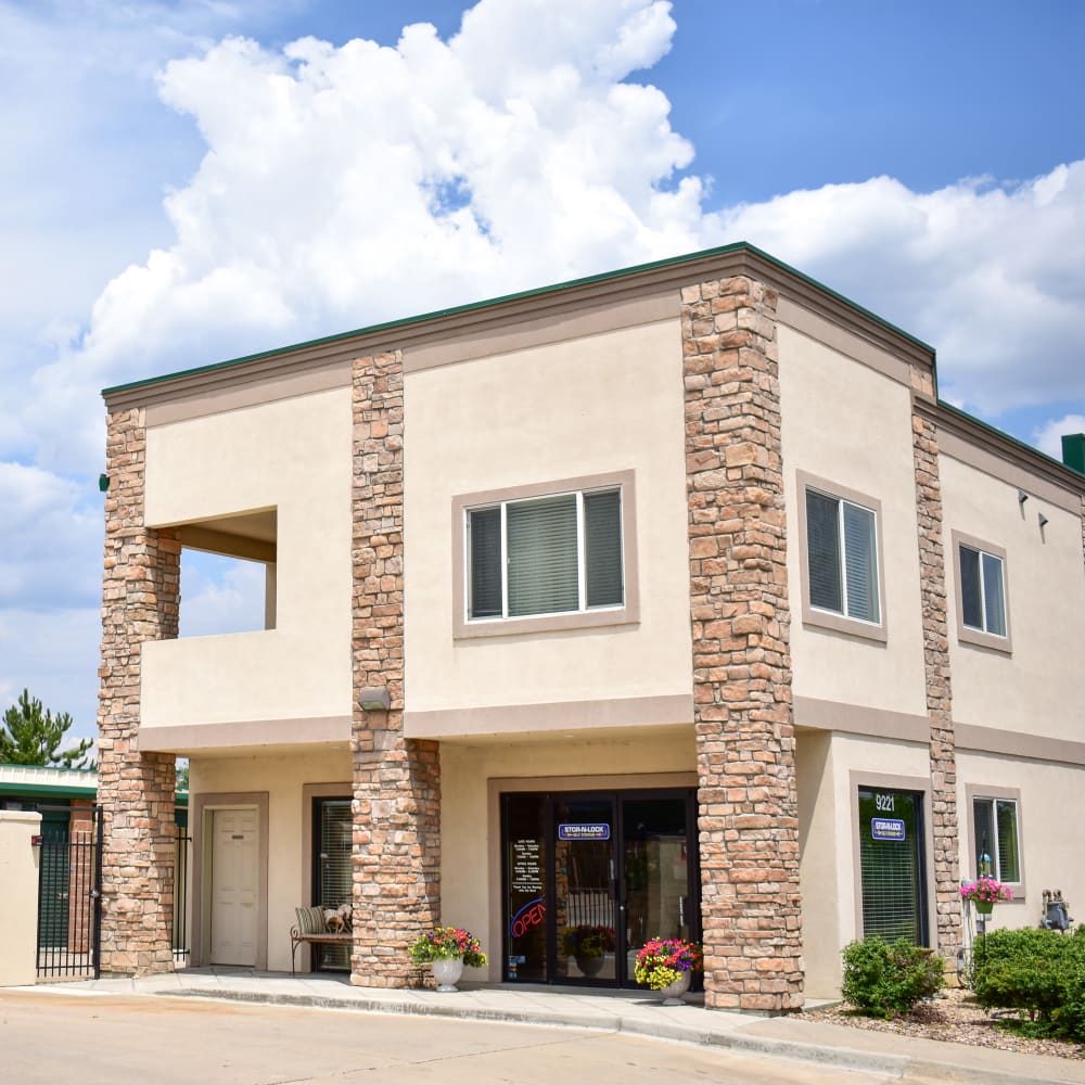 The front door at STOR-N-LOCK Self Storage in Littleton, Colorado