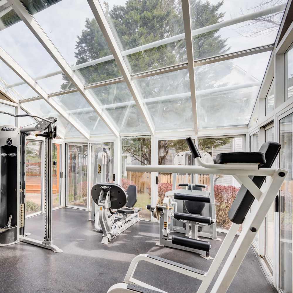 Fitness center with variety of equipment's at Chase Heritage in Sterling, Virginia