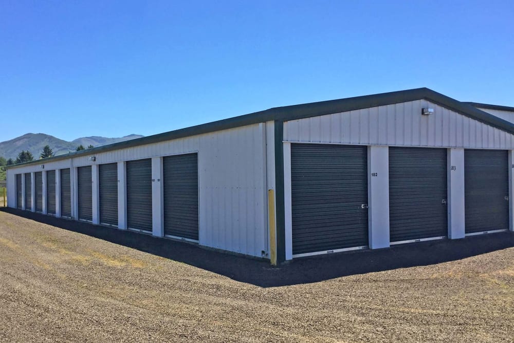 A storage unit building at Port Storage in Tillamook, Oregon