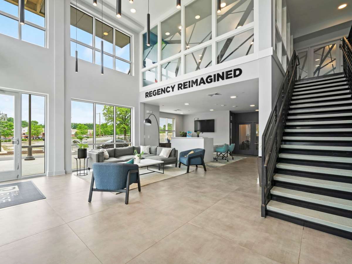 Clubhouse with vaulted ceiling at The Rise at Regency in Henrico, Virginia