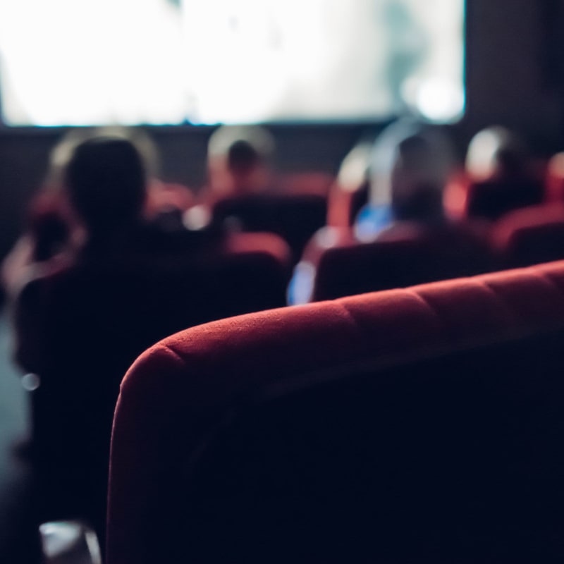 Residents catch a movie near Palmer's Creek, Fredericksburg, Virginia