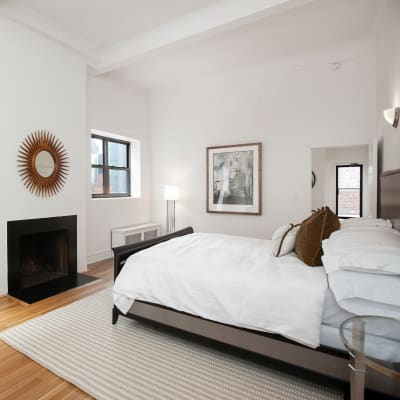 Beautifully decorated living room at The Sutton Collection in New York, New York