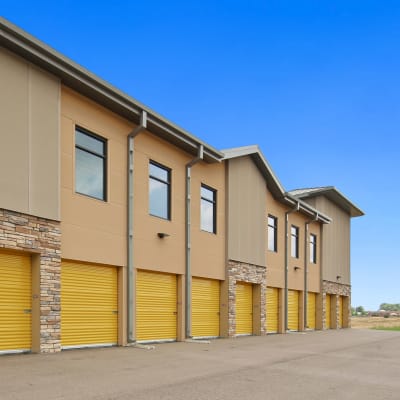 Outdoor ground floor units at Storage Star South College in Fort Collins, Colorado