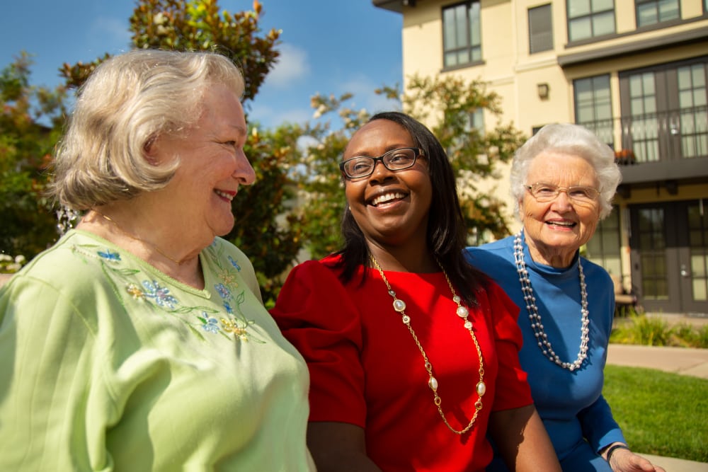 Friends spending time together at senior living in Huntington Beach
