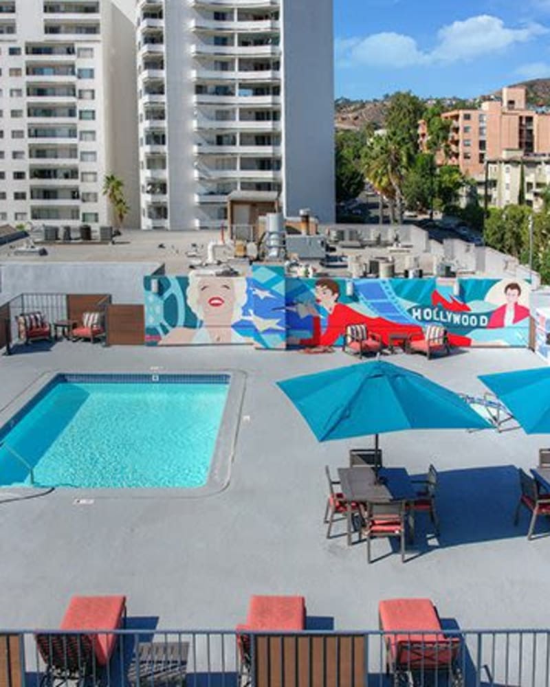 Beautiful pool at The Ruby Hollywood, Los Angeles, California