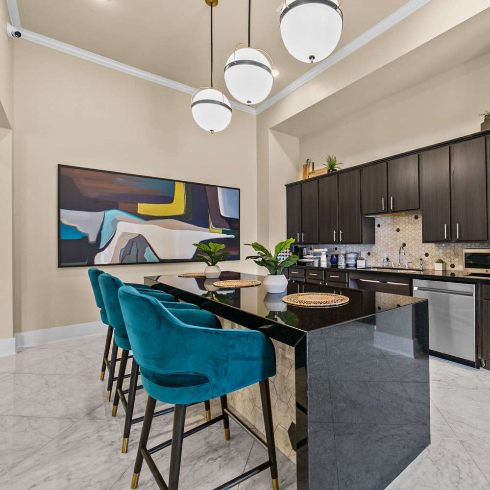 Well equipped kitchen at Cross Timbers Apartments in Greenville, Texas