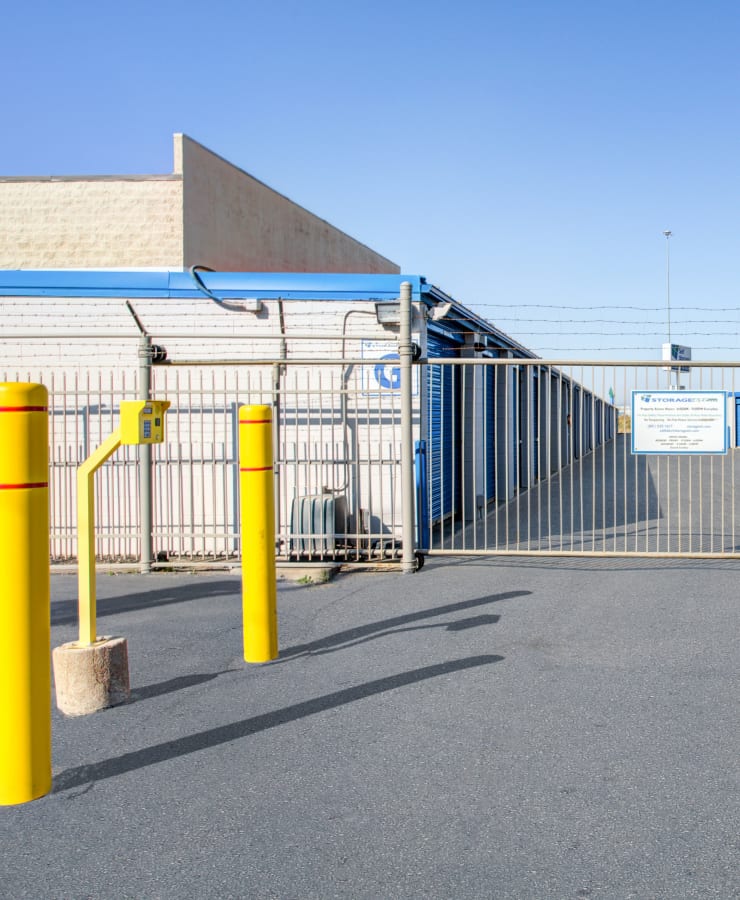 Outside the gated facility at StorQuest Economy Self Storage in Salt Lake City, Utah