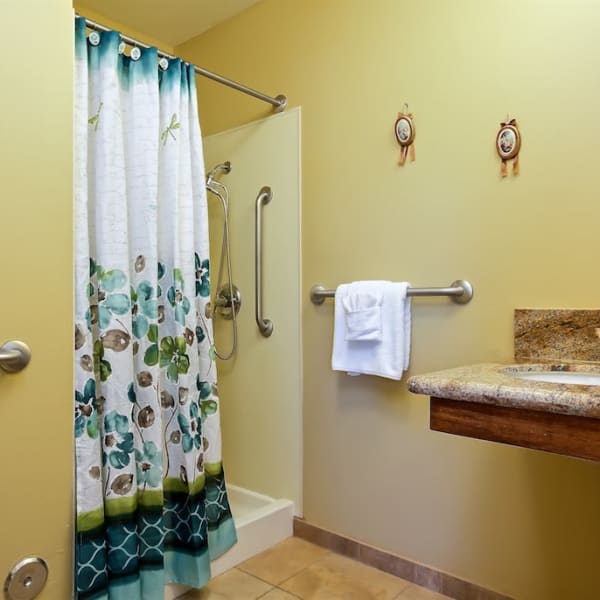 Bathroom in apartment at Pacifica Senior Living Tucson in Tucson, Arizona