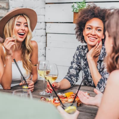 Residents chatting at their favorite local bar after work near Bidwell Park Fremont in Fremont, California