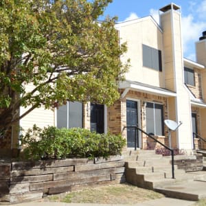 Exterior of the apartments at Highland Oaks in Duncanville, Texas