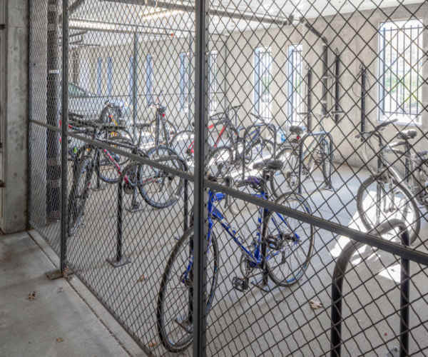 Bike parking at Bell Tower at Old Town Square in Wilsonville, Oregon