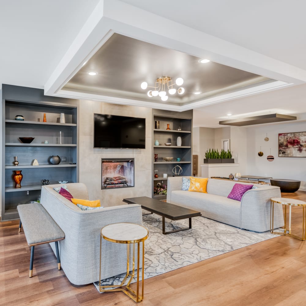 Stylish clubhouse at Fox Plan Apartments, Monroeville, Pennsylvania