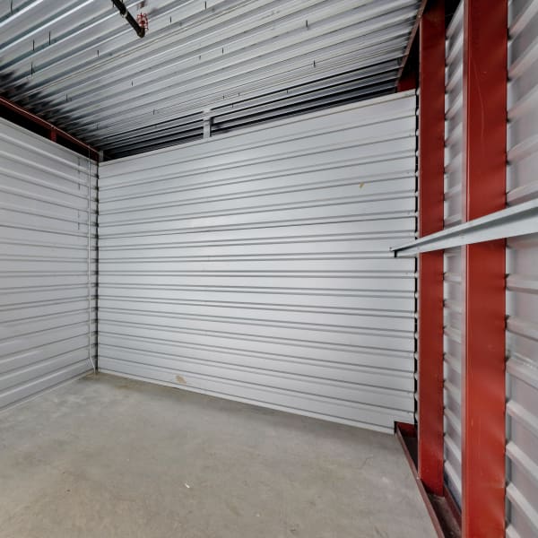 Inside a climate-controlled storage unit at StorQuest Self Storage in Woodland Hills, California