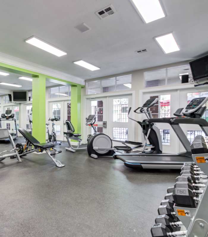 Fitness center at Irving Schoolhouse Apartments in Salt Lake City, Utah