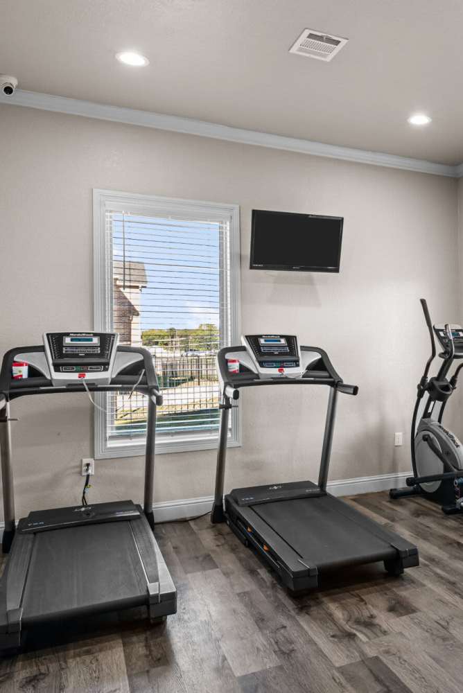 Fitness center at The Arbors of Mineola in Mineola. TX