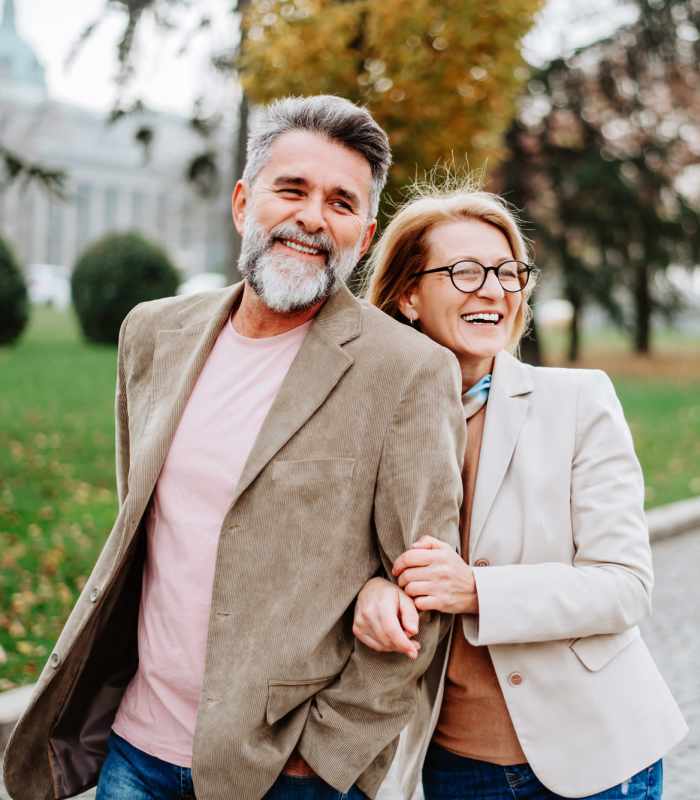 Resident couple in the neighborhood near Grand Palms in Bradenton, Florida