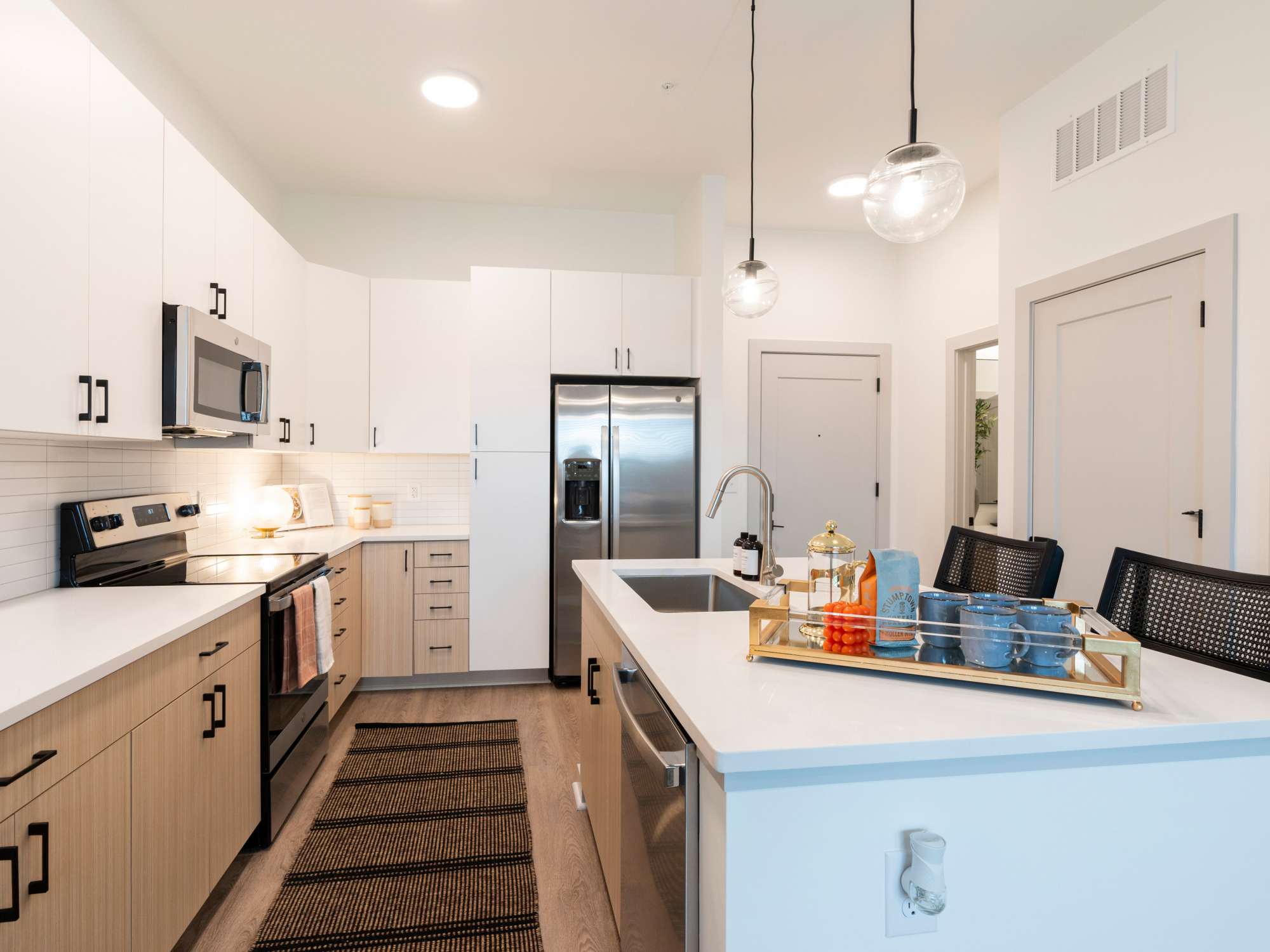 Stainless-steel appliances in a home at Terrazzo in Durham, North Carolina