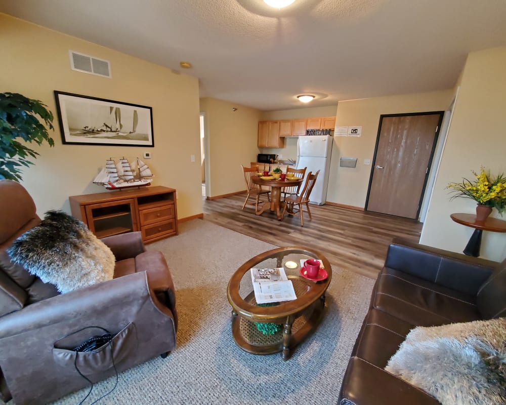 Independent living apartment at The Lakeside Village in Panora, Iowa.