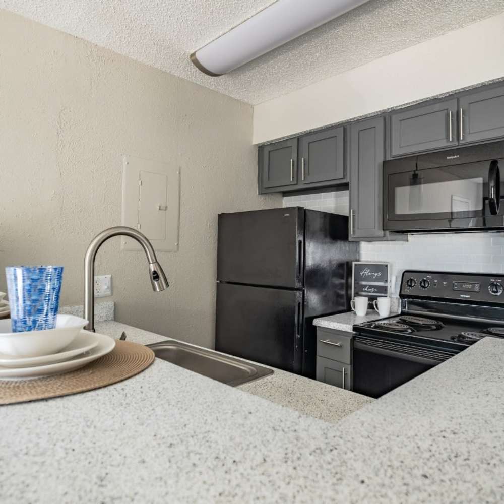 Spacious kitchen area at Fountains of Jupiter in Dallas, Texas