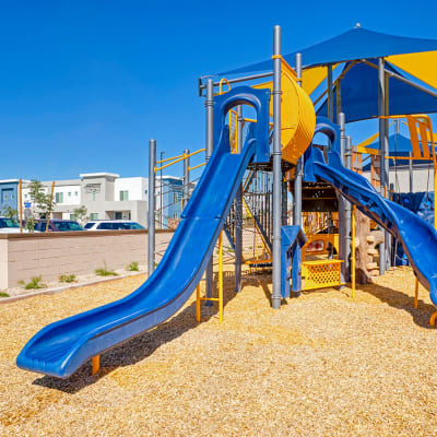 Outdoor playground equipment at BB Living at Val Vista in Gilbert, Arizona