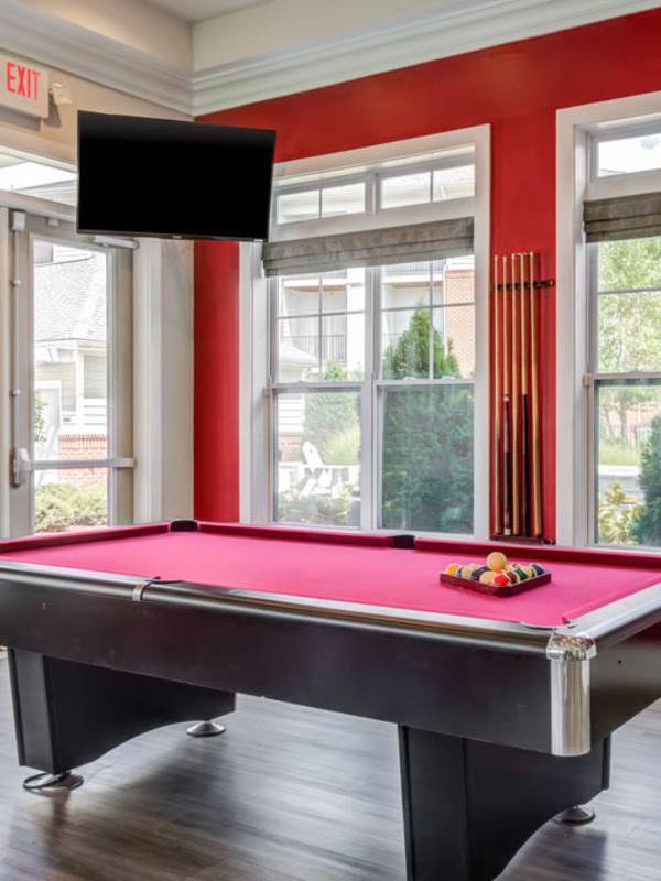 Billiard pool table at Century Park Place, Morrisville, North Carolina