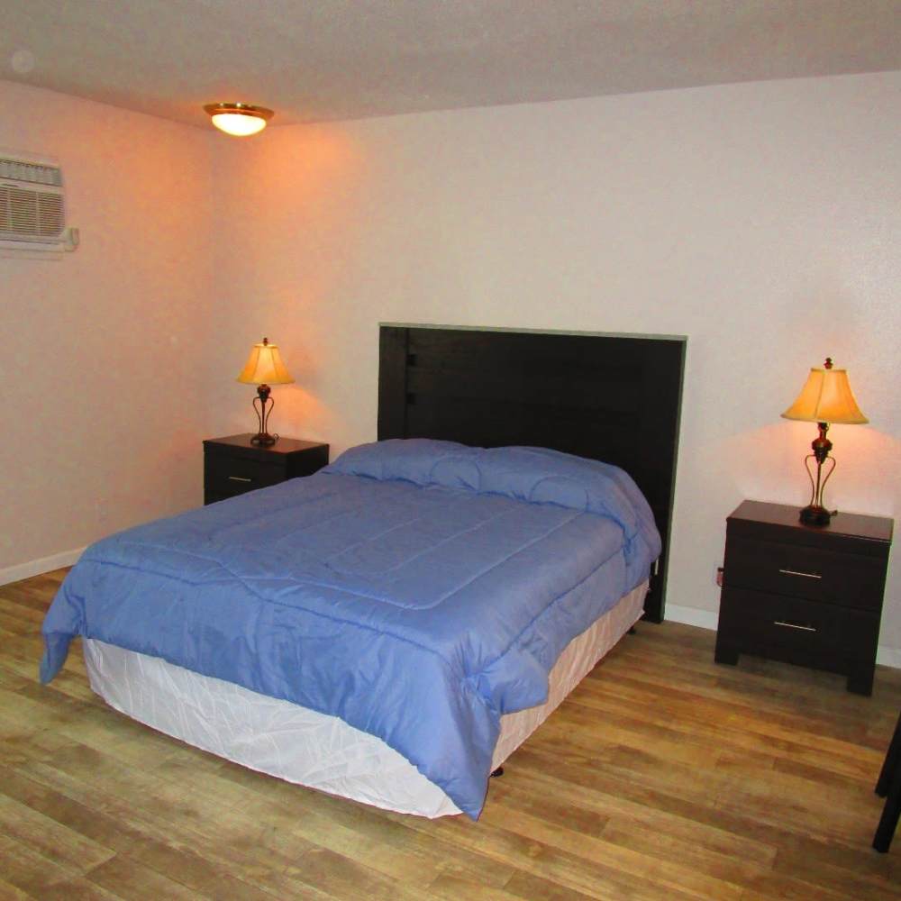 Beautiful bedroom at Citron in Omaha, Nebraska