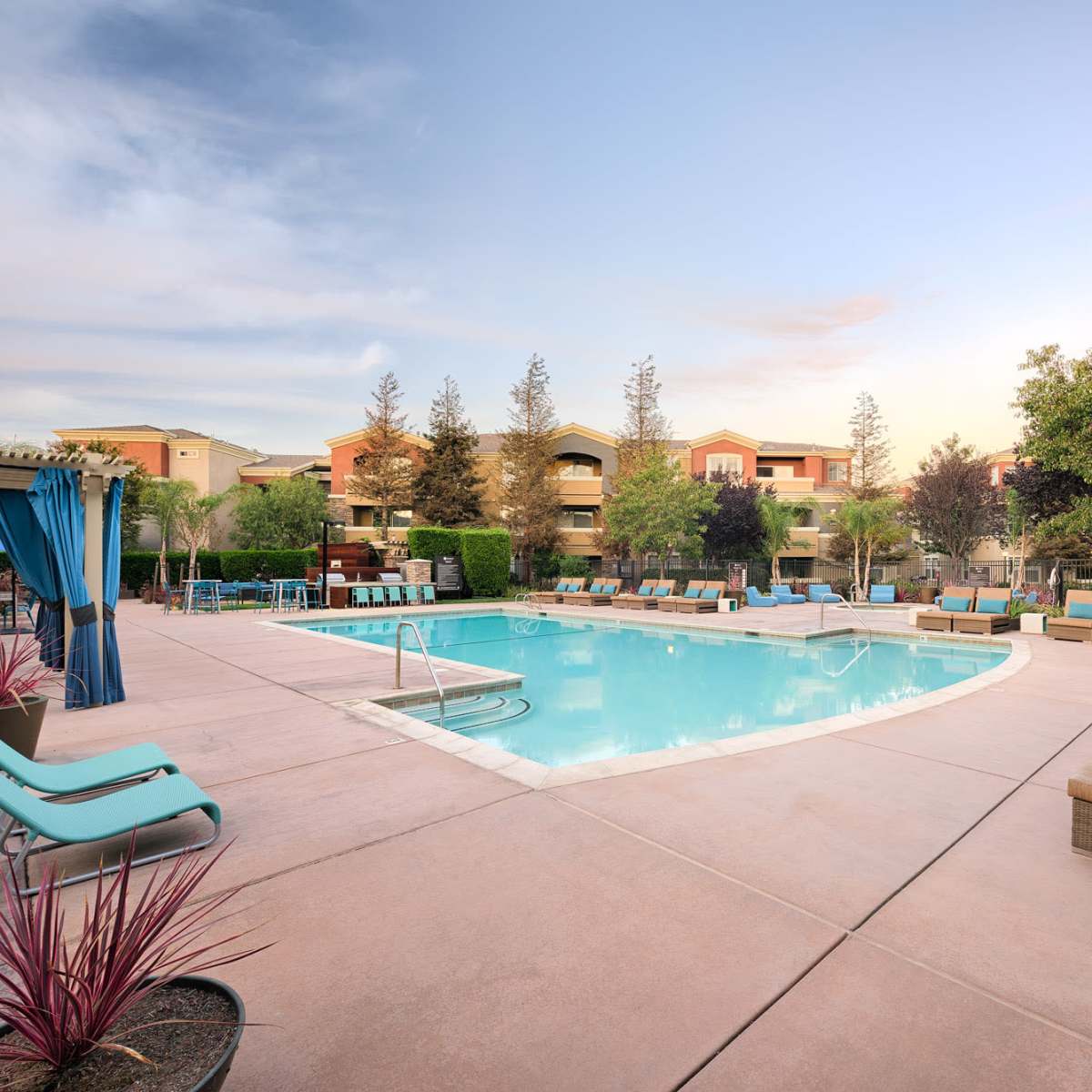Swimming pool at Avana Dublin, managed by Emerald Properties in San Lorenzo, California