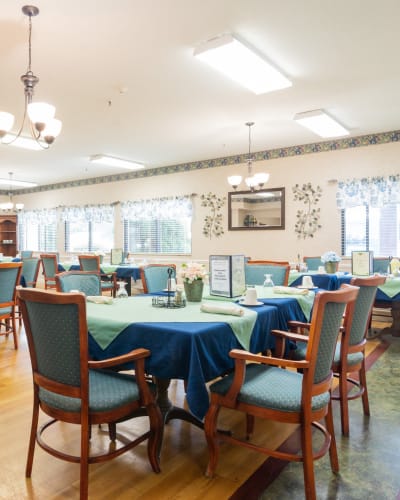 Dining area at Trustwell Living at Clyde Gardens Place in Clyde, Ohio