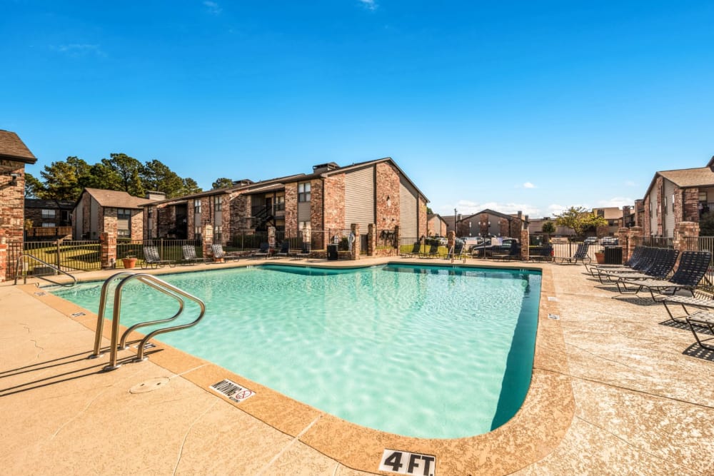 View of our pool at Ridgecrest in Denton, Texas
