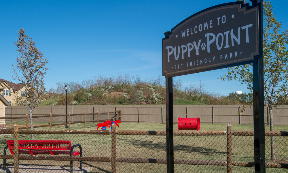 Dog park at Mission Point Apartments in Moore, Oklahoma