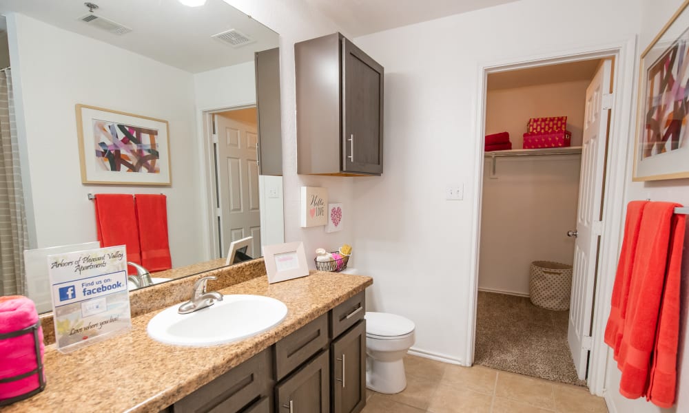 Bathroom at Arbors of Pleasant Valley in Little Rock, Arkansas