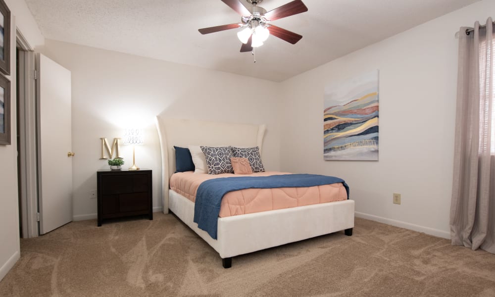 Bedroom at The Mark Apartments in Ridgeland, Mississippi